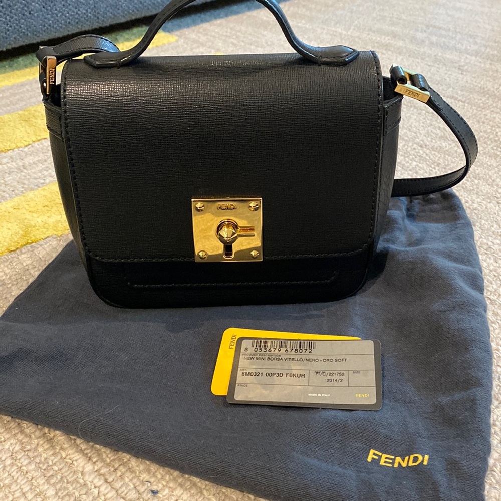Fendi mini borsa vitello crossbody bag
